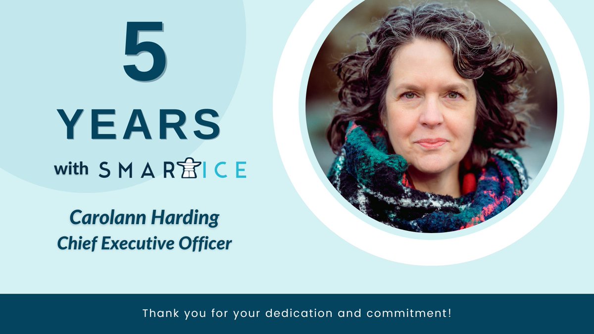 SmartICE (@smartice_arctic) on Twitter photo Today we are celebrating @itscaharding, on 5 years with us! Carolann has been instrumental in building our organization since she began. <a href="/ArcticPrize/">Arctic Inspiration Prize</a> <a href="/CanadaOSC/">Canada’s Ocean Supercluster</a> <a href="/foodfirstNL/">Food First NL</a> @Pinnguaq <a href="/_techNL/">techNL</a> <a href="/oceansadvance/">Oceans Advance</a> @econextNL <a href="/NunatsiavutEcDv/">Nunatsiavut Education & Economic Dev</a> <a href="/IET_GovNL/">Industry, Energy and Technology NL</a> <a href="/Venture4Canada/">Venture For Canada</a> <a href="/ACOACanada/">ACOA Canada</a> 2/3 Today we are celebrating @itscaharding, on 5 years with us! Carolann has been instrumental in building our organization since she began. <a href="/ArcticPrize/">Arctic Inspiration Prize</a> <a href="/CanadaOSC/">Canada’s Ocean Supercluster</a> <a href="/foodfirstNL/">Food First NL</a> @Pinnguaq <a href="/_techNL/">techNL</a> <a href="/oceansadvance/">Oceans Advance</a> @econextNL <a href="/NunatsiavutEcDv/">Nunatsiavut Education & Economic Dev</a> <a href="/IET_GovNL/">Industry, Energy and Technology NL</a> <a href="/Venture4Canada/">Venture For Canada</a> <a href="/ACOACanada/">ACOA Canada</a> 2/3