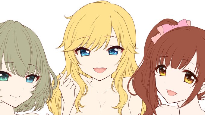 楓さん・唯ちゃん・響子ちゃんのトリミング無しをアップしました❤️💙🧡

pixivFANBOXでBPFB vol.201 CINDERELLA MATRIX3表紙進捗!を公開しました! https://t.co/3og2MDj8Lp 