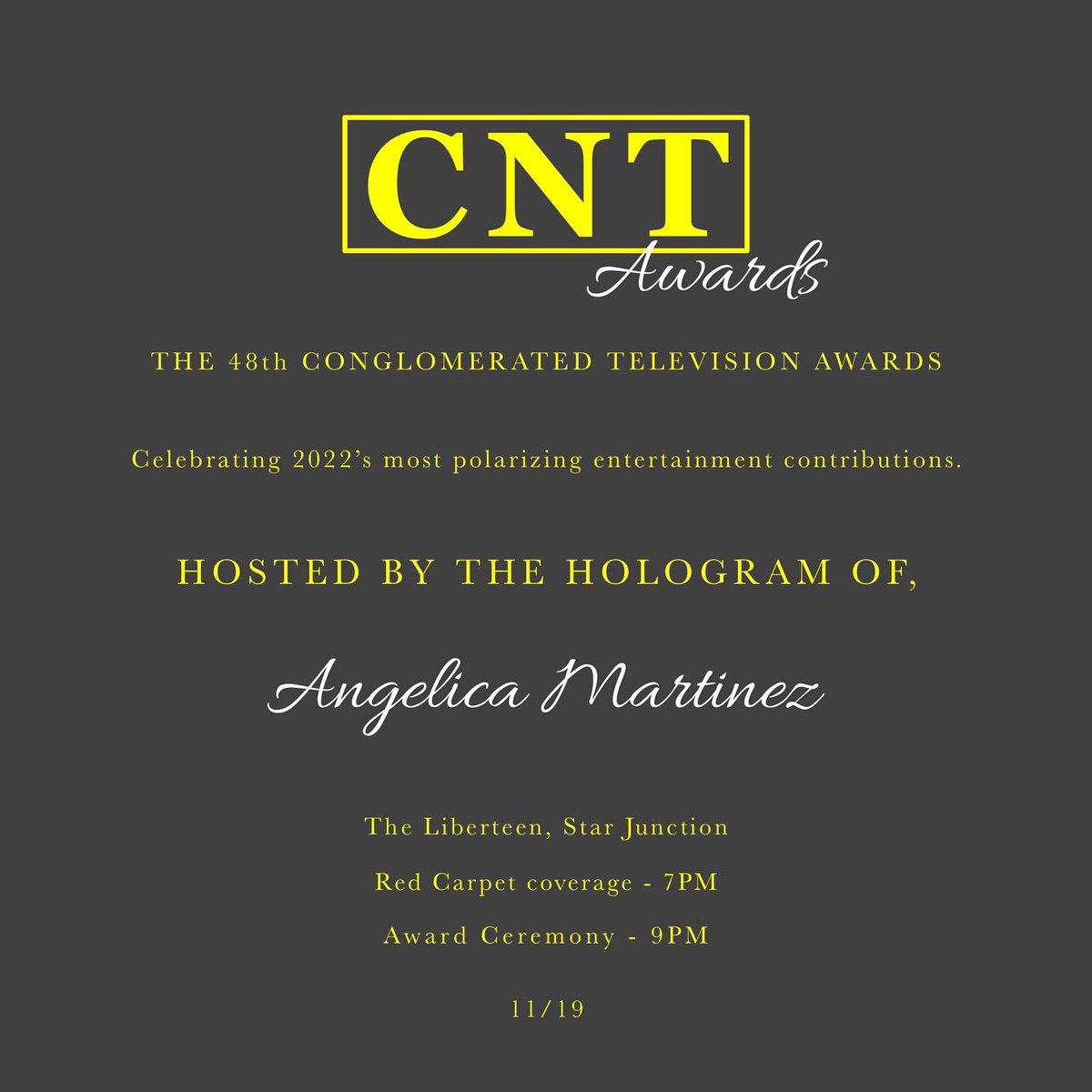 The 48th CNT Awards. #CNTAwards