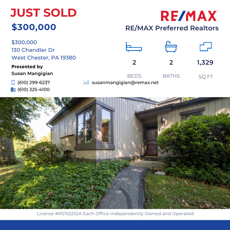 Repeat clients know the drill!  We staged this home together and got full price!

Click here for details:
remax.com/PA/WEST-CHESTE…