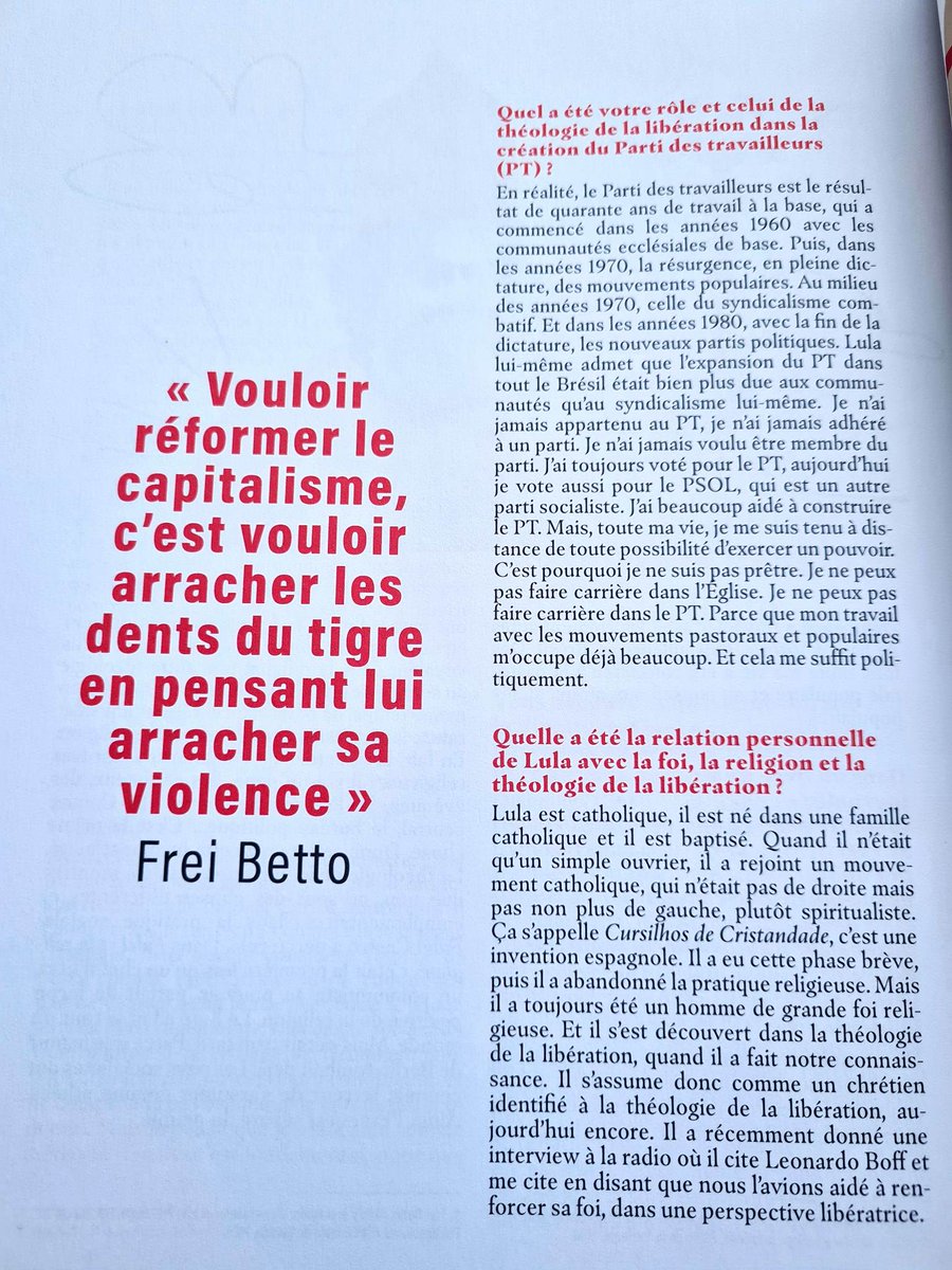 Le théologien dominicain brésilien <a href="/freibetto/">frei betto</a> sur le rôle majeur de la théologie de la libération dans l'émergence du Parti des travailleurs et dans le parcours de foi de Lula. Dans mon interview de Frei Betto publiée dans le dernier numéro de la <a href="/RevueLimite/">Revue Limite</a>.