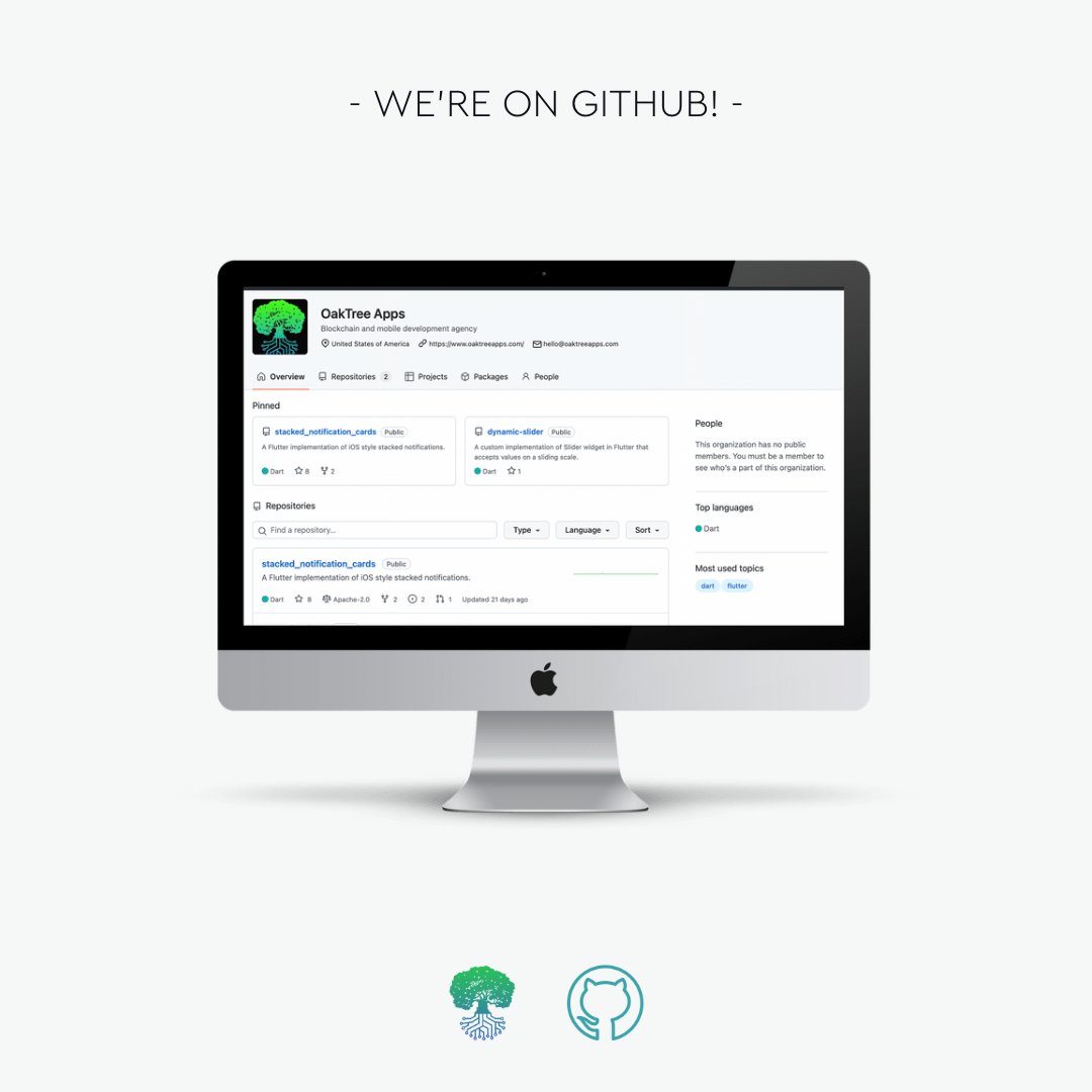 oaktree_apps's tweet photo. Have you checked us out on @github yet? We’ve got two Flutter libraries posted with more on the way in the future. Take a look! 👀 💻

#OakTreeApps #github #opensource #softwaredev #nft #web3 #metaverse #blockchain #programming #appdeveloper #devagency #flutter https://t.co/u1lhpbKT7Y