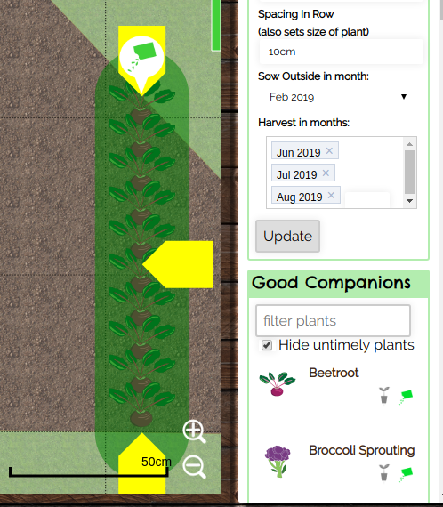 veg_plotter's tweet photo. Our vegetable garden planner helps identify good companion plants. Simply select a plant on your plan, and https://t.co/O3y9N5IodS will suggest some suitable companion plants to grow alongside. #growyourown #allotment #vegetablegarden #kitchengarden #ediblegarden #vegplotter https://t.co/37hFskmec8