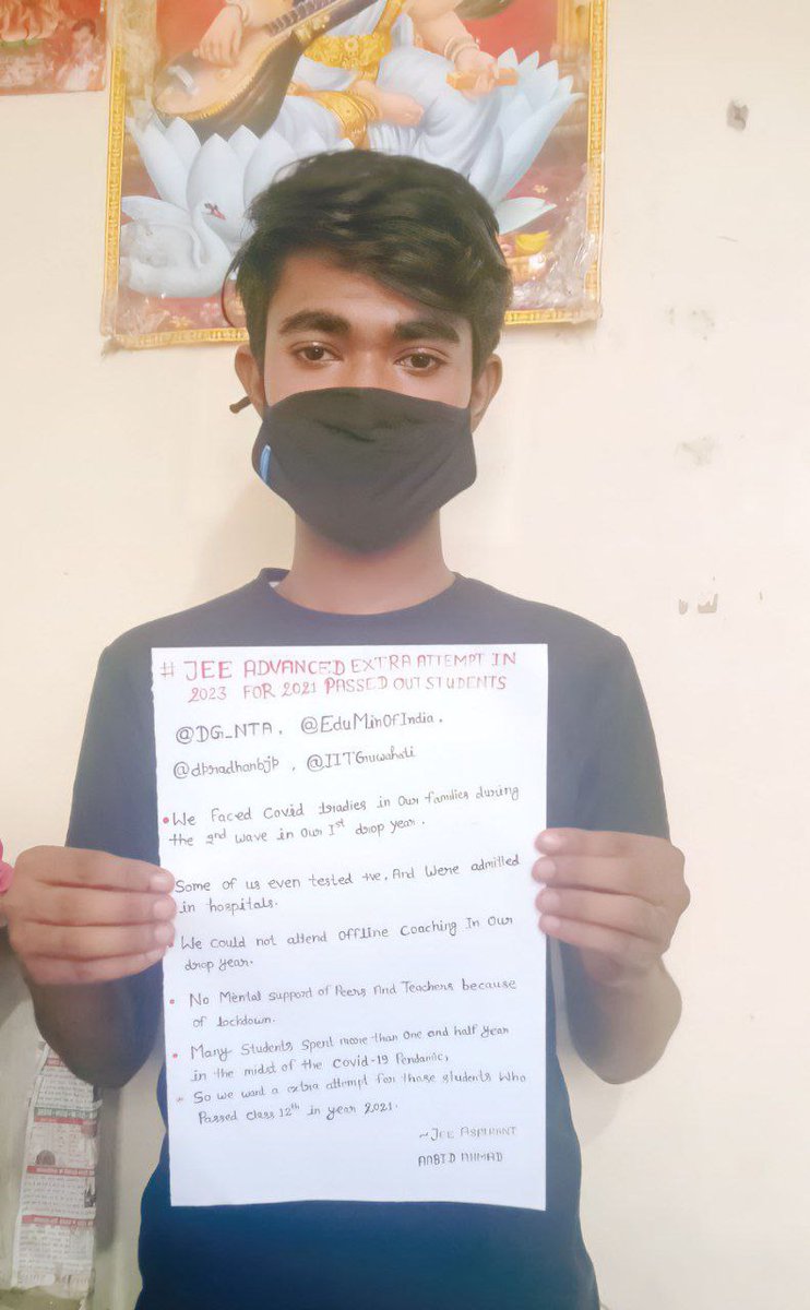 bruhhadityaaa's tweet photo. Innumerable glitches have ruined JEEMain2022 (June/July) for many. This is unacceptable. We demand FAIR CHANCE.
#2021PassoutWantJEEAdv23
@IITGuwahati @DG_NTA @dpradhanbjp @EduMinOfIndia @manashTOI @ndtv @TOIIndiaNews https://t.co/WzmTj0zXow