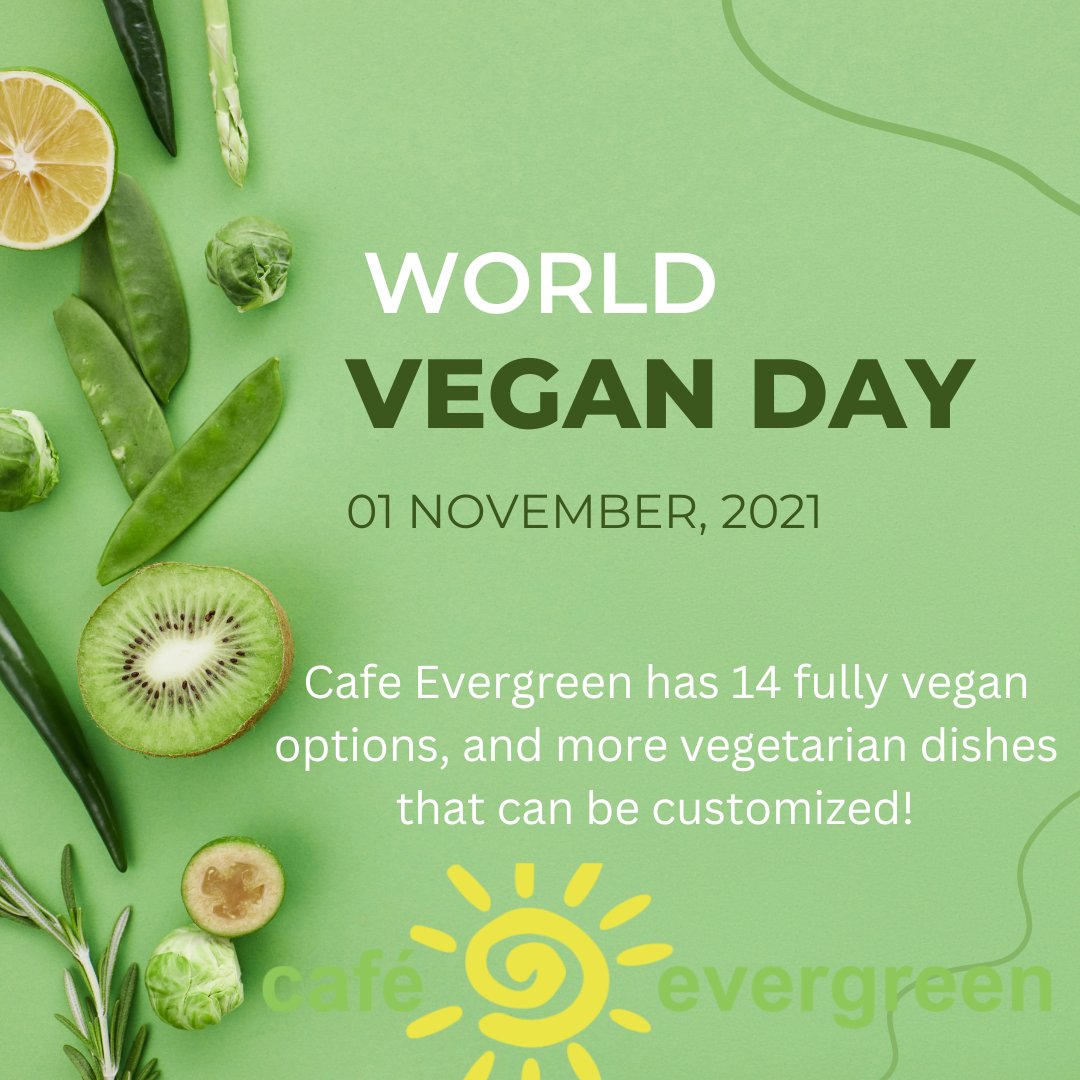 Let Cafe Evergreen be your choice this Tuesday for World Vegan Day! 

#CafeEvergreen #healthyfoods #foodies #foodofinstagram #vegan #glutenfree #options #vegetarian #nokomiseats #veniceeats #treats

Cafeevergreen.net