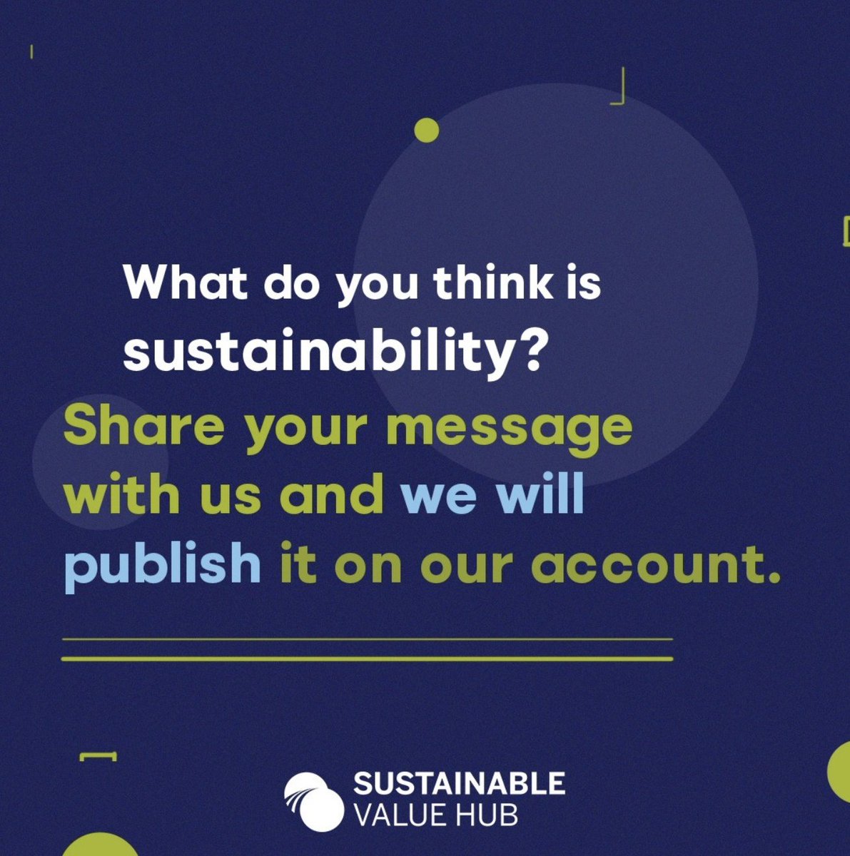 Sustainable_vh's tweet photo. What do you think sustainability is ? Why is it important?
Share your message with us and we will post it on our account.

The person with the best message will be invites to attend attend a youth conference in Europe.

#target16 #sustainability #recycle
#digitalization https://t.co/14tL2jco03