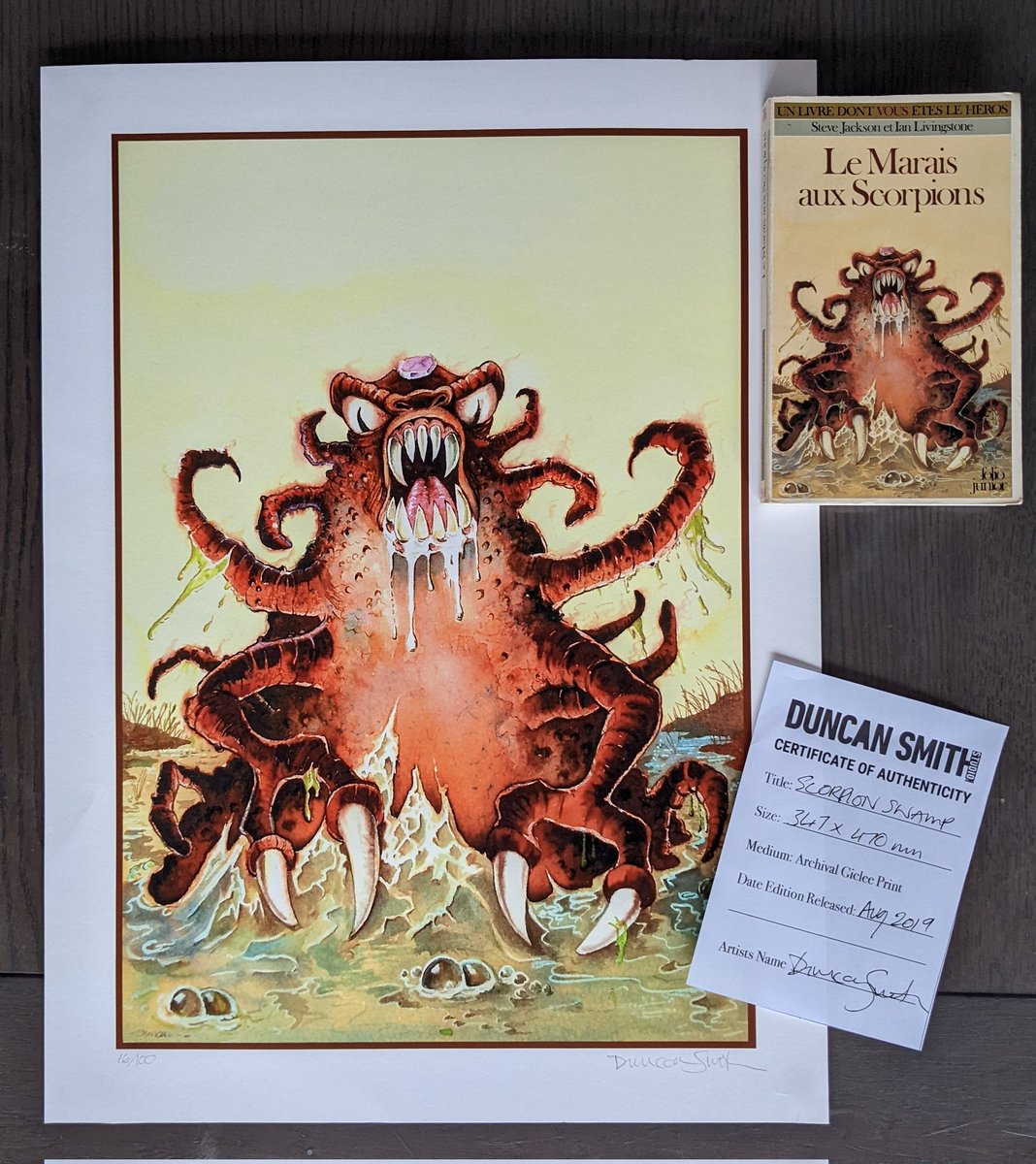 Giclee print of "Scorpion Swamp" 🦂
Sold and signed by Duncan Smith. A nice purchase of 2019.
<a href="/fightingfantasy/">Fighting Fantasy Adventure Gamebooks</a>