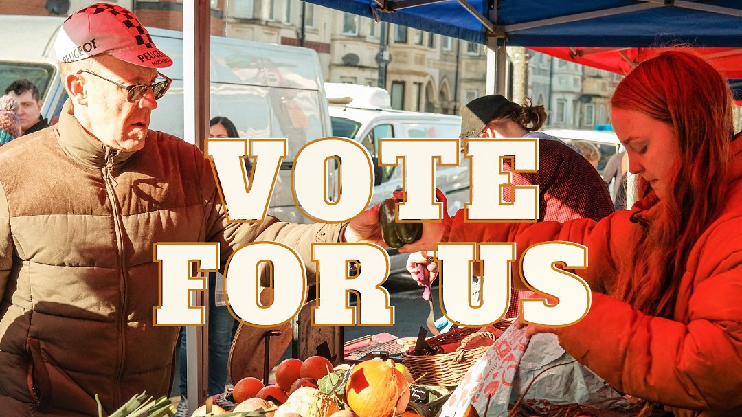 The <a href="/slowfooduk/">Slow Food in the UK</a> awards are once again open for entries, and we would love it if you could take a couple of mins to cast a vote for us in the ‘Best Market’ category! 🏴󠁧󠁢󠁷󠁬󠁳󠁿

Find out more &amp; place your votes here: shorturl.at/ez459