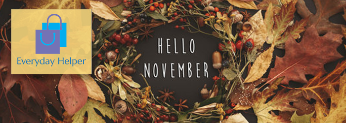 1EverydayHelper's tweet photo. Your November Updates - The "need to know" on our holiday hours, holiday cleaning, senior companion care, and new dog walking availability.https://t.co/EXE3sbzBO5 https://t.co/g3g61xx2aq