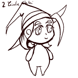 Starting the month by trying 2-head sized chibi for some sprite on a mini-prototype of a game. #wip (I also want to draw a big version of one of the witchtober prompt (~^^)~ )