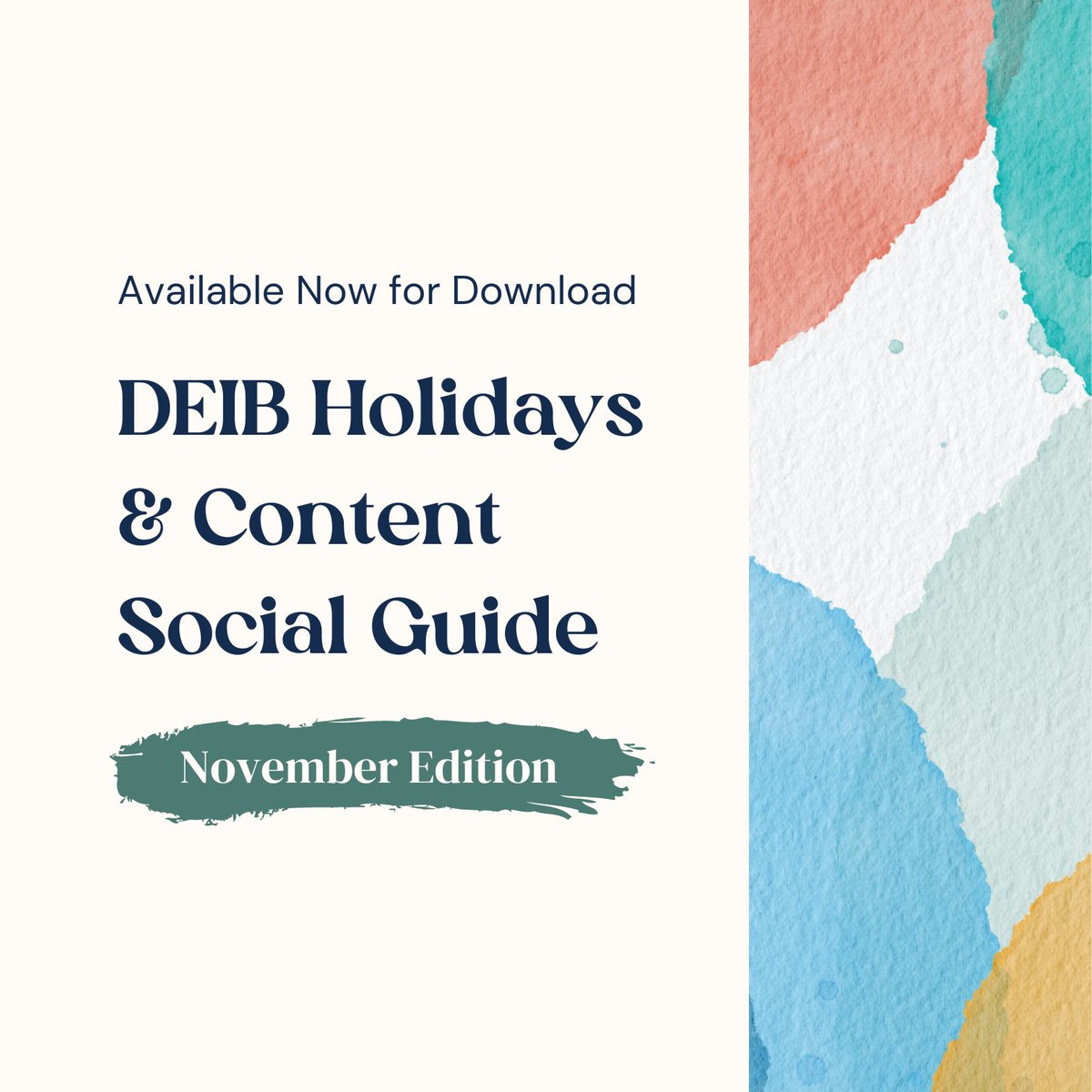 Happy November! This month honors National Family Caregivers Month, Trans Awareness Week, World Usability Day, and Native American Heritage Day, to name a few. 

Discover more about the holidays and how to acknowledge them with the DEIB Content Guide.  ➡️ hubs.li/Q01r6CZd0