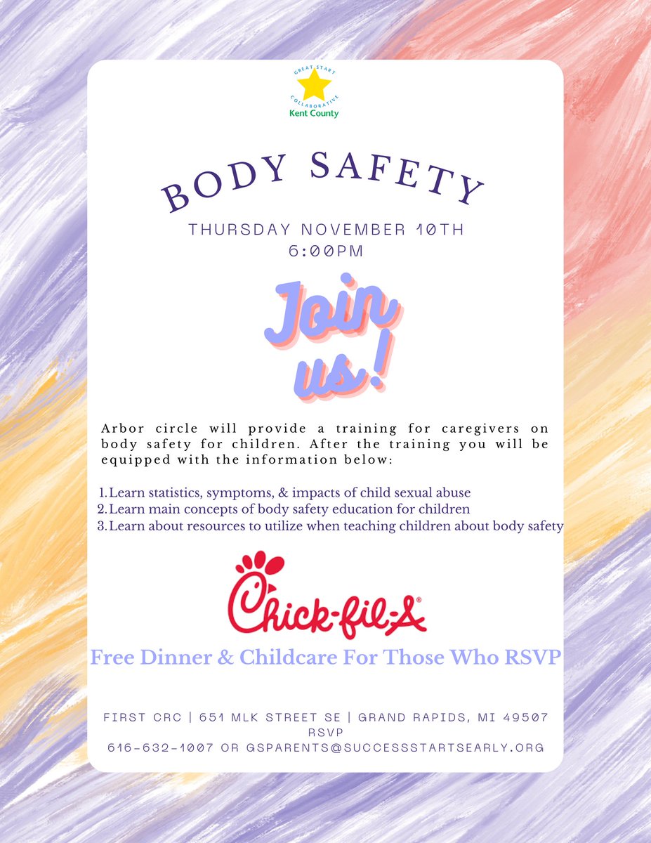 GSPC Meeting 11/10
#FreeDinner
#BodySafety
#FreeChildcare