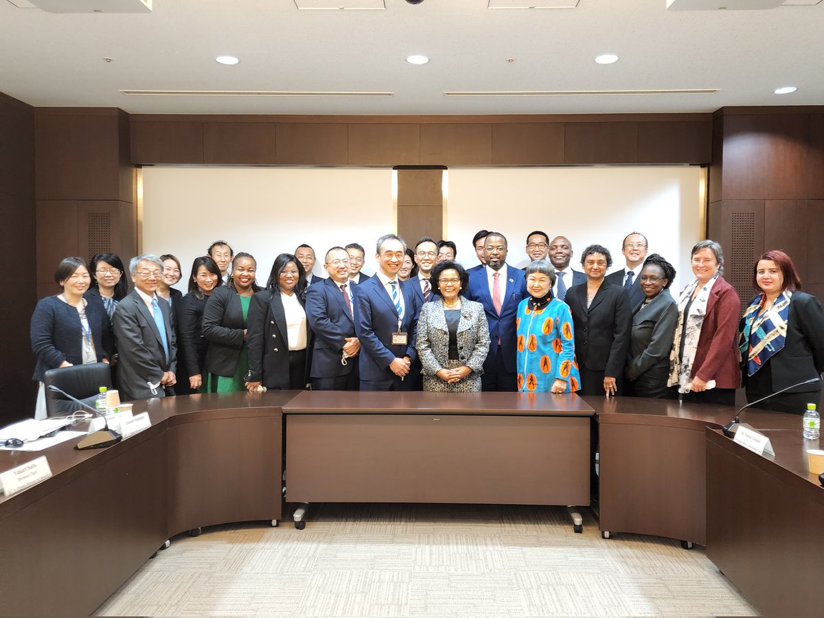 nardosbthomas's tweet photo. Today in Tokyo, my Team &amp; I had the privilege &amp; opportunity to share progress on the work @NEPAD_Agency is implementing with our esteemed partners #JICA @jica_direct_en &amp; @MofaJapan_en 
#AfricaKaizenInitiative #IFNA #RegionalIntegration #HGSAccelerator #PolicyBridgetank https://t.co/1mFVNyhYNk