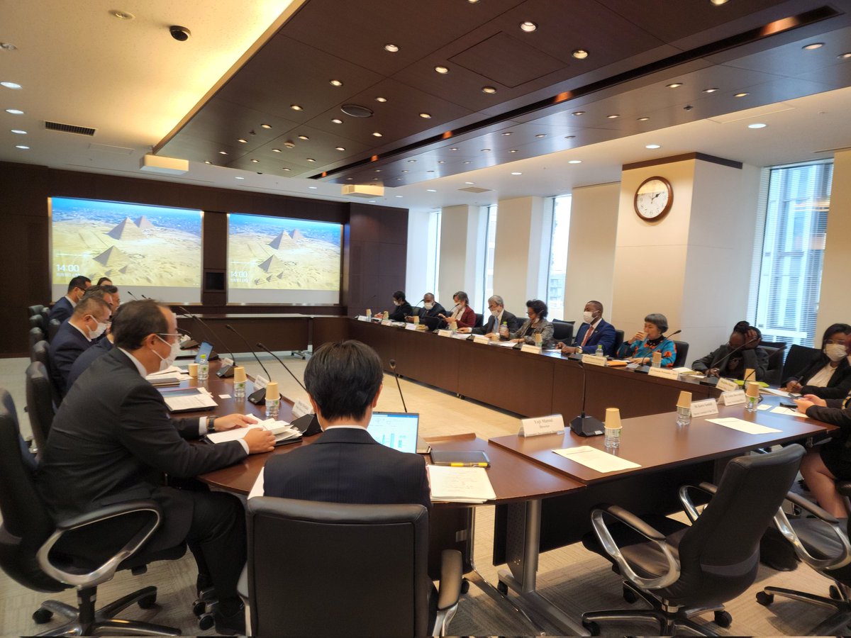 nardosbthomas's tweet photo. Today in Tokyo, my Team &amp; I had the privilege &amp; opportunity to share progress on the work @NEPAD_Agency is implementing with our esteemed partners #JICA @jica_direct_en &amp; @MofaJapan_en 
#AfricaKaizenInitiative #IFNA #RegionalIntegration #HGSAccelerator #PolicyBridgetank https://t.co/1mFVNyhYNk