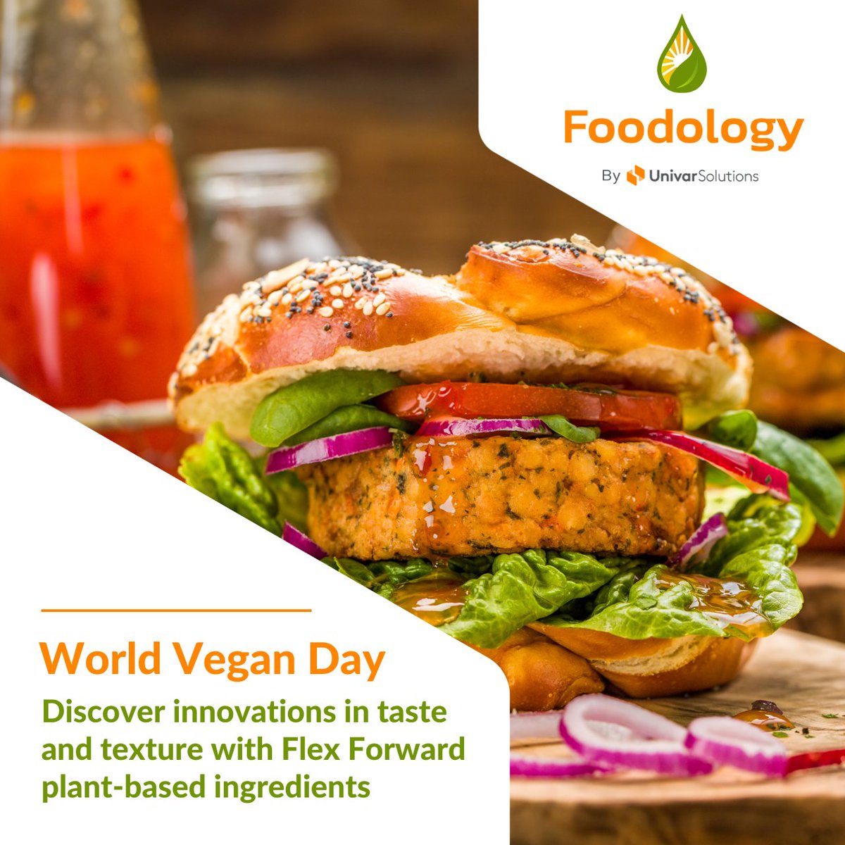 UnivarSolutions's tweet photo. We hope you're celebrating #WorldVeganDay with a healthy, tasty, planet-friendly lunch! 🌱 Discover our #plantbased meat, seafood, and dairy alternatives with #FlexForward by Foodology by Univar Solutions 🍽️ https://t.co/4FHpNHq7hV https://t.co/M569ix1GC5
