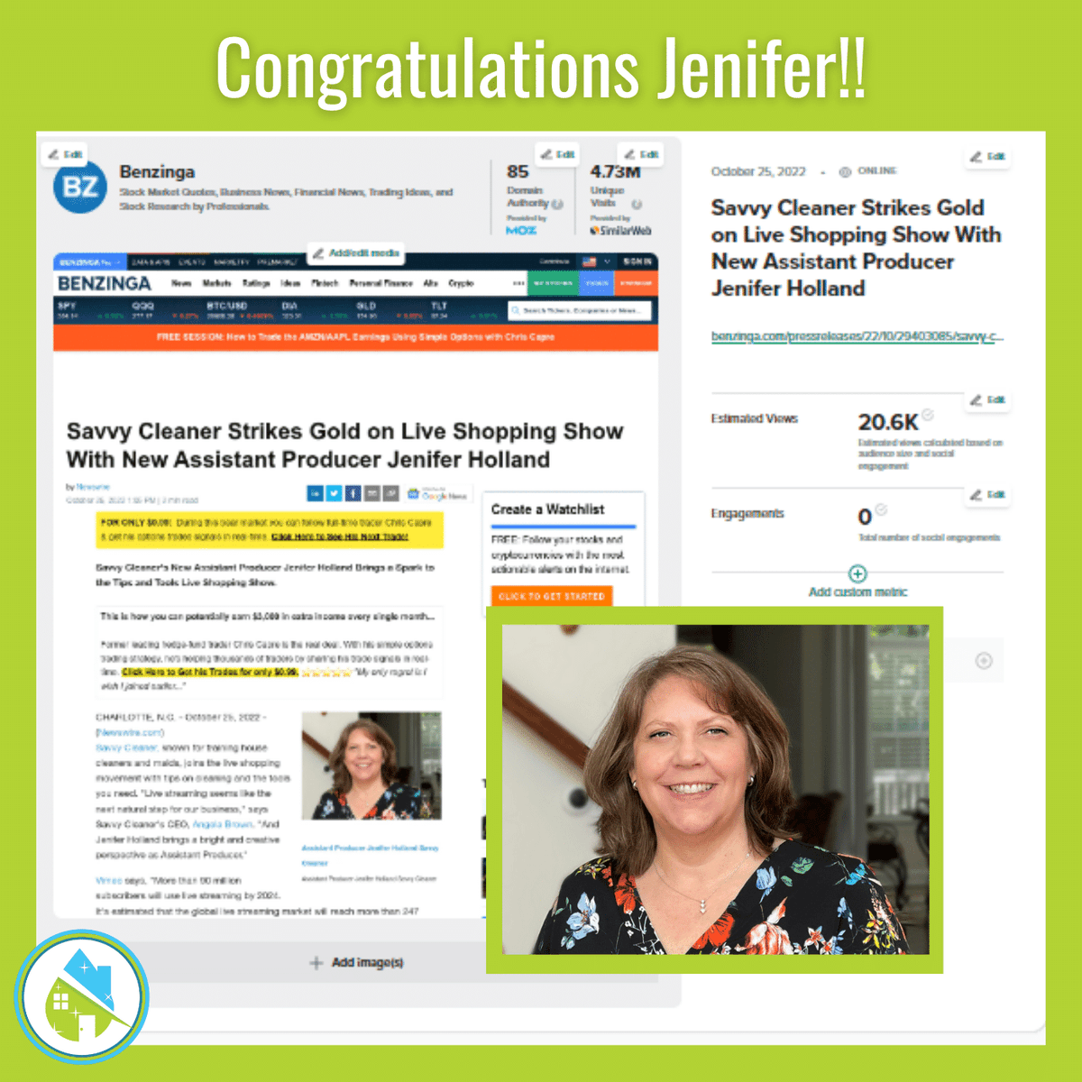 AskAngelaBrown's tweet photo. Hoopty Doop!! ๐ #askangelabrown is delighted to team up with Assistant Producer Jenifer Holland @JeniferVanDermarkHolland who is now part of the @SavvyCleaner team!! Check out her work on #TipsandTools! https://t.co/gnyH8InSoV
