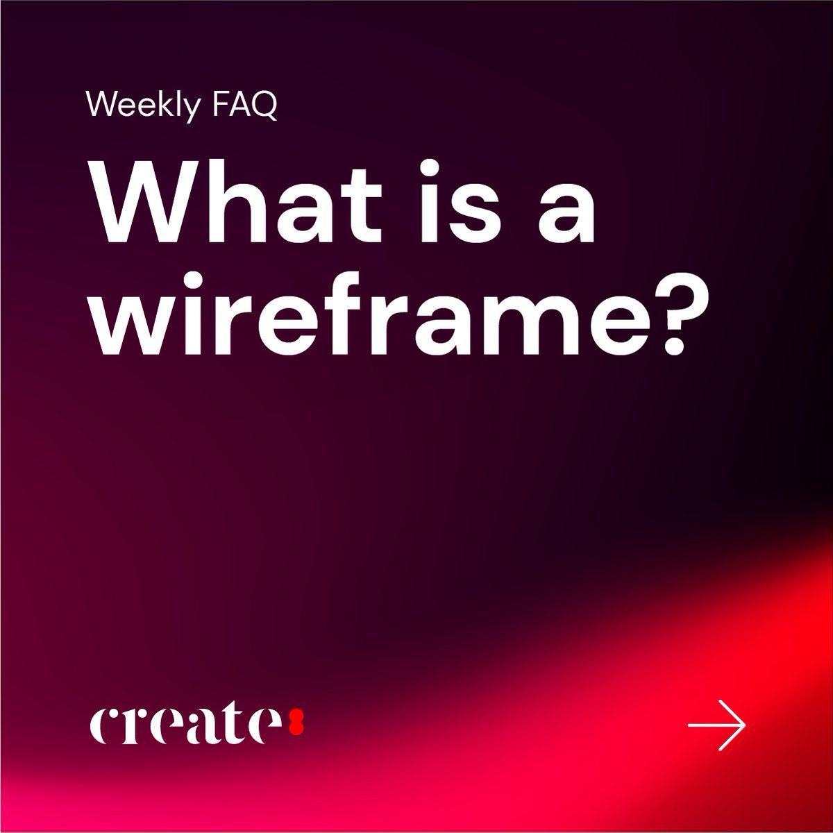 Create8Ltd's tweet photo. Unsure about what we mean when we talk about wireframes? This week's FAQ should help with that. 
https://t.co/cxz5Eetyri 
 #create8 #designagency #webdesign #graphics #wireframe #faq https://t.co/q72NLCKP8M