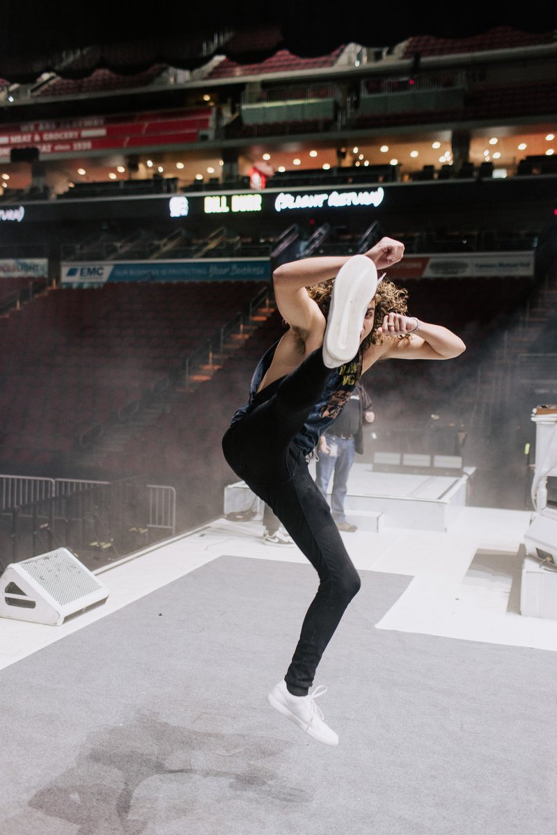 Stretched and ready for Little Rock tonight.