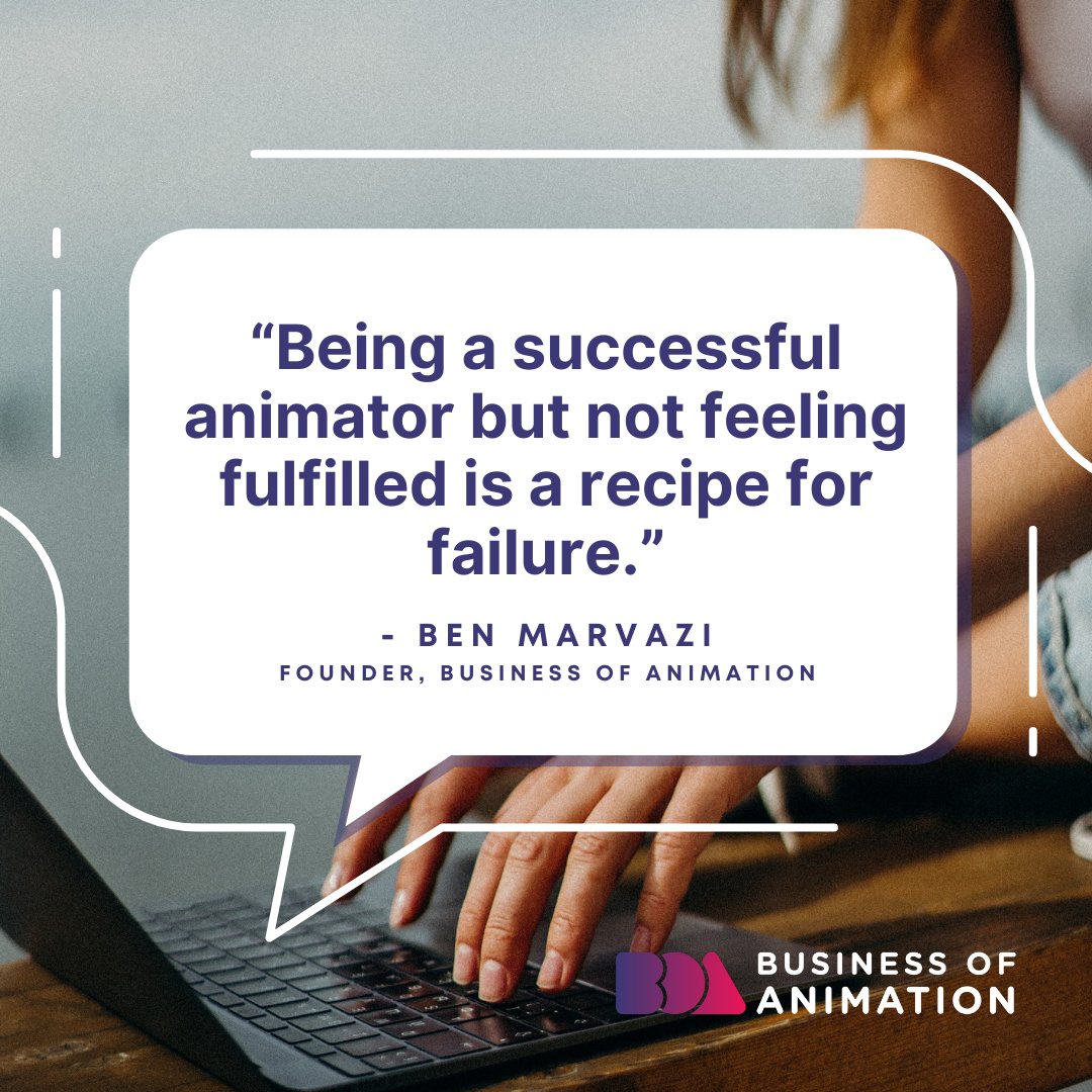 animationbiz's tweet image. "Being a successful animator but not feeling fulfilled is a recipe for failure."

-Ben Marvazi, Founder of Business of Animation

Want to Fast-Track Your Success as an Animator? Link in bio.

#AnimationQuote #AnimationQuotes #AnimationInspiration #AnimatorQuote #AnimatorQuotes