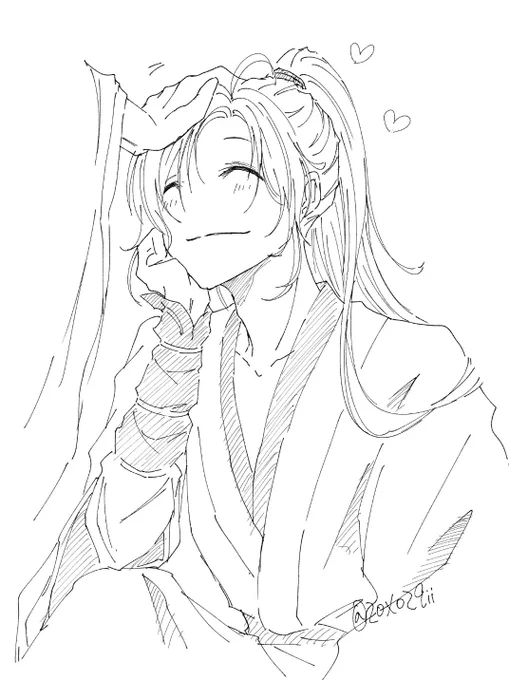 初期に描いたポニテ魏嬰ちゃん再掲

#忘羨 #MDZS 