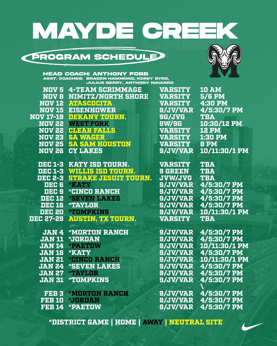 MCRamsHoops's tweet photo. Let’s try this again! WE LIVE🔥🔥🔥🔥🔥🔥🔥🔥🔥🔥🔥🐏Exposure Events               Nov 12 @RcsSports Season opener at Campbell Center
Nov 22 @bigsloan32           at St Pius 
Nov 23 @RcsSports Hoops-giving! at Houston Christian
Nov 25 @NelsonBrandSpor  Texas Jamboree at Episcopal https://t.co/czq8V4v1TM