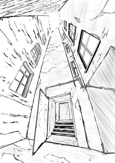 【今日の練習絵】

背景練習 