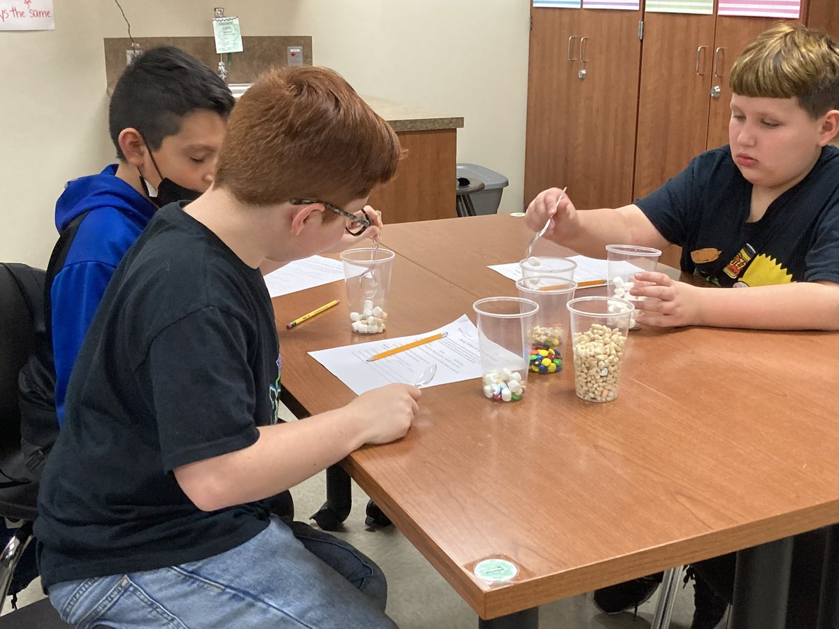 MKMSScience's tweet photo. 5th grade science reviewed mixtures and solutions during an edible lab on Monday! @PISDMSScience @PISDMIDDLE @KendrickBroncos https://t.co/S4OJyWNQtU