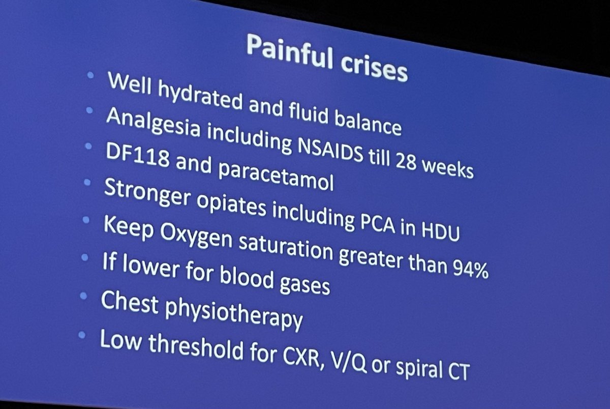 #smacc22 ⁦<a href="/ntim_oteng/">Eugene Oteng-Ntim</a>⁩ talking about sickle cell in pregnancy - take chest pain and abdominal pain seriously &amp; admit