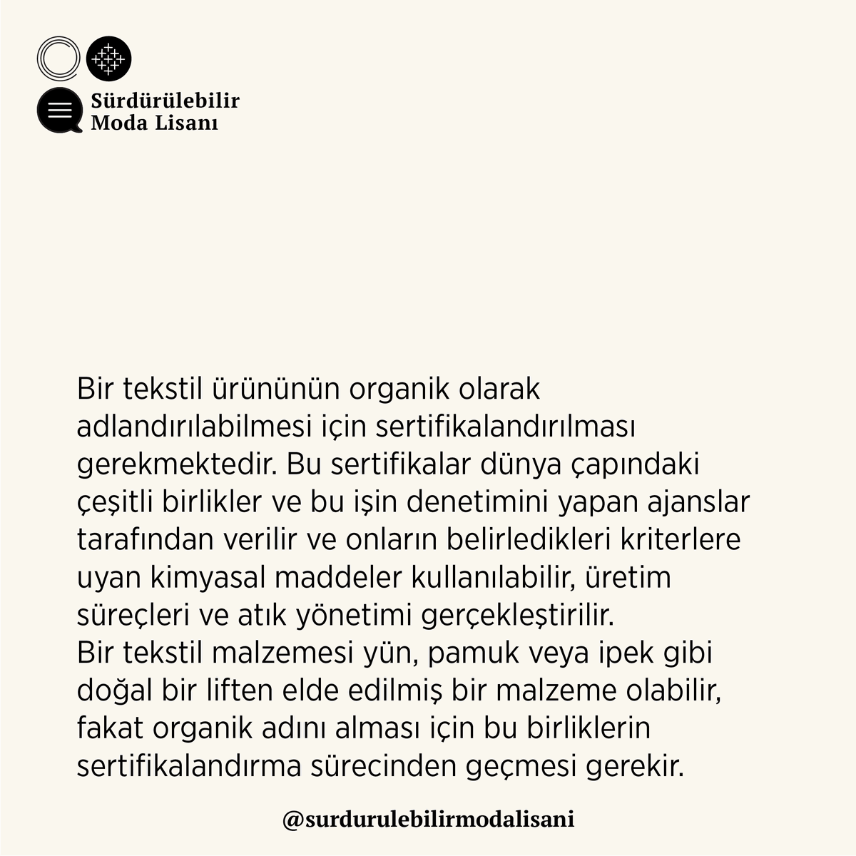 LisanModa's tweet photo. “Organik Tekstil” hakkında daha detaylı bilgi için: 
https://t.co/QkH3u0Fmll

#aslındaneyigiyiyoruz  #önceyeryüzü #beşiktenbeşiğe  #biyobozunurluk  #doğallifler #ekolojikmoda  #kimyasallifler #tekstillifi https://t.co/Co0yEf3Ryo