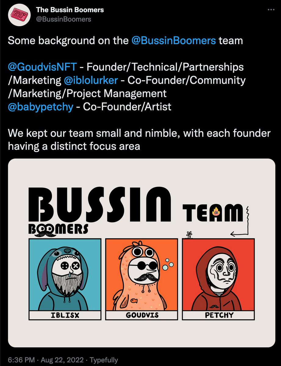 babypetchy's tweet photo. Hello Boomers! As an artist of @BussinBoomers NFT, I appreciate everyone who loves my art,  keeps supporting us and the team 

Here is an update from me... https://t.co/ghFjwRc5bk