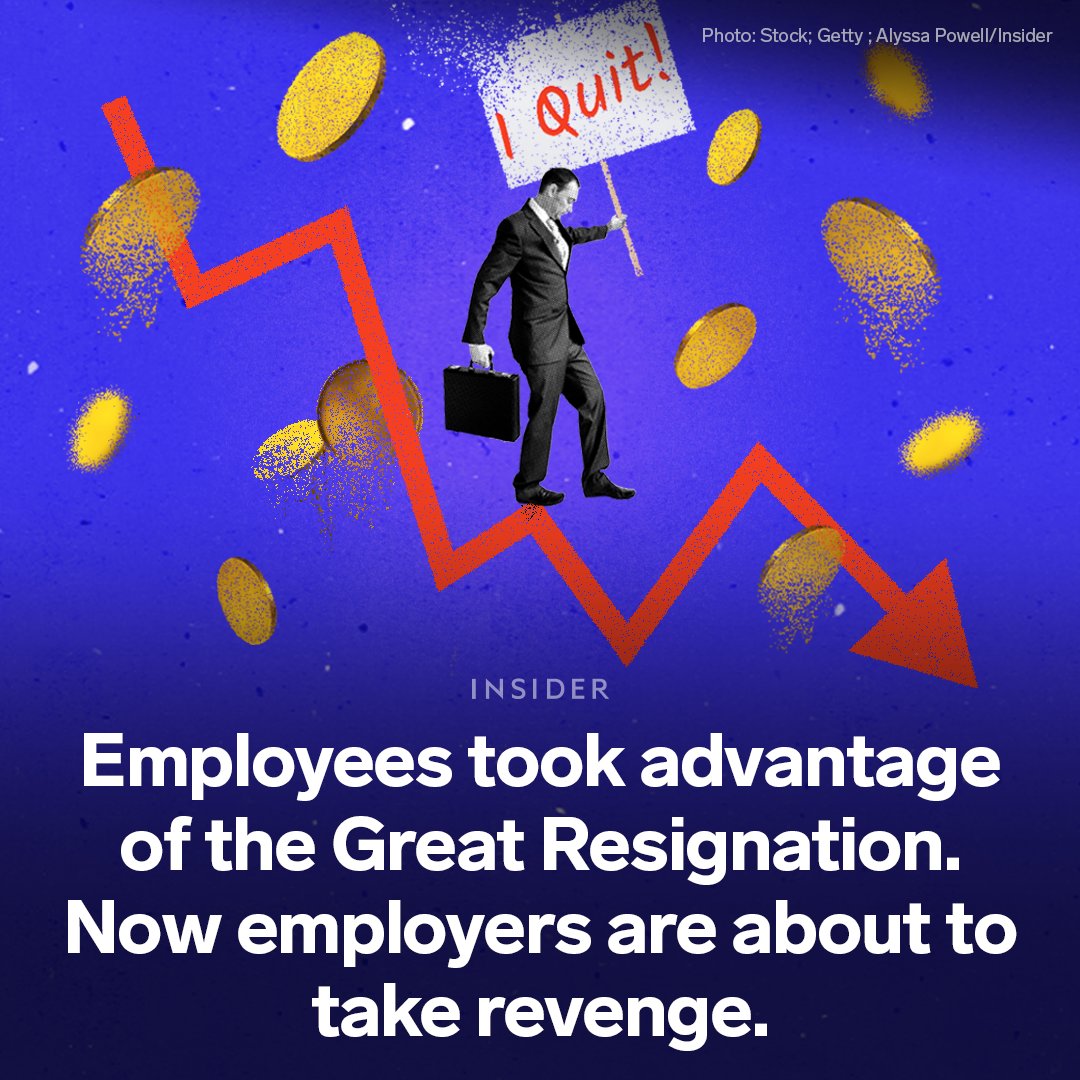 The red-hot job market helped reverse income inequality for the first time in 30 years as average workers started to get ahead. But with a recession looming, those gains are about to vanish, Jake Rosenfeld (@JakeRosenfeld1) writes. ⬇️ businessinsider.com/great-resignat…