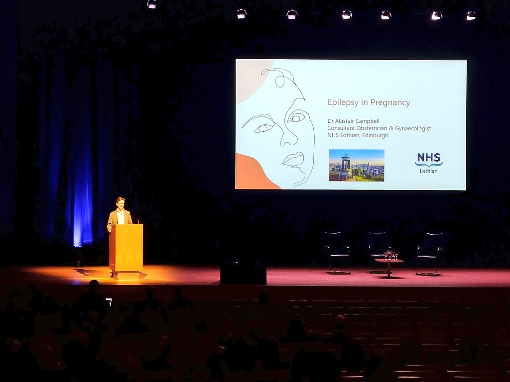 Dr Alastair Campbell now discussing Epilepsy in Pregnancy #SMaCC22