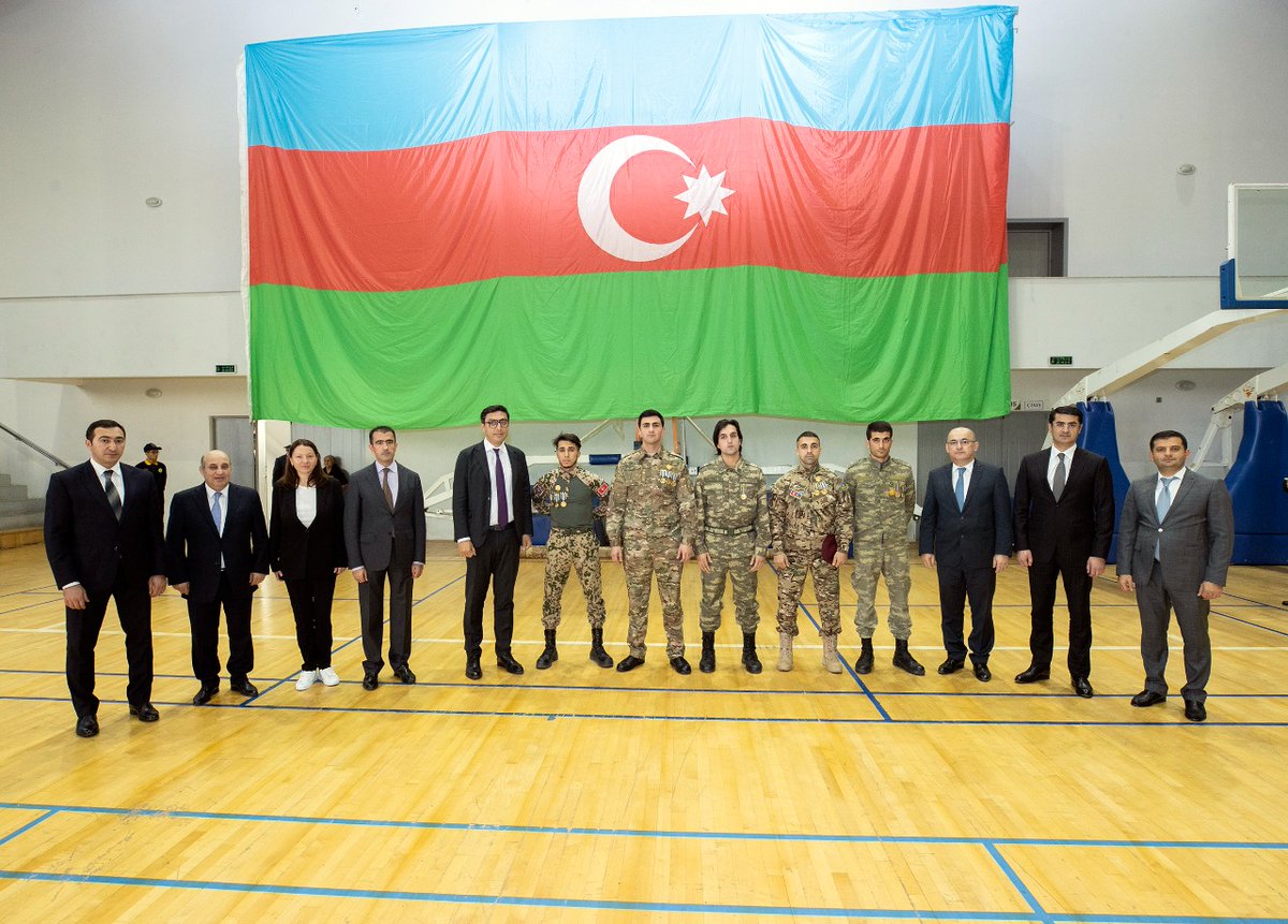 Shahin_Baghirov's tweet photo. Vətən müharibəsində #şəhidlik zirvəsinə ucalan #gömrük əməkdaşı Ülvi Hacıyevin xatirəsinə həsr olunmuş gənclər arasında taekvondo üzrə Dövlət Gömrük Komitəsinin birinciliyinin açılış mərasimində iştirak etdik. Allah şəhidlərimizə rəhmət eləsin! https://t.co/LfRvahE8Hh
