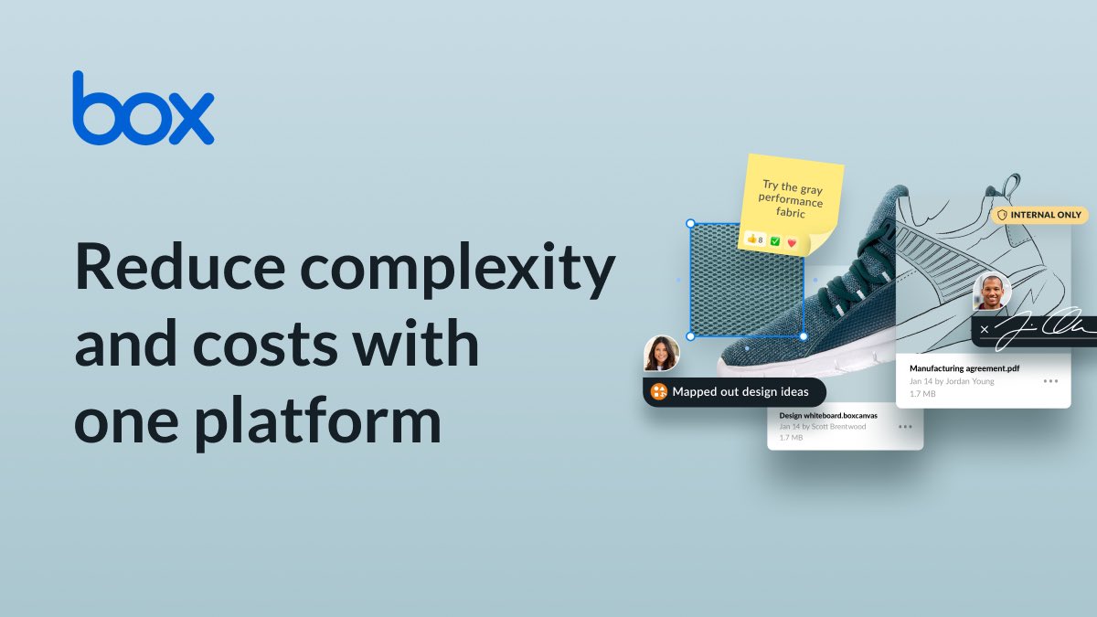 With the rise in cybersecurity threats and current economic environment, business leaders are feeling the pressure to reduce complexity and drive down costs across the business. Here's how the Box Content Cloud helps organizations do just that: bit.ly/3Dj0qdy