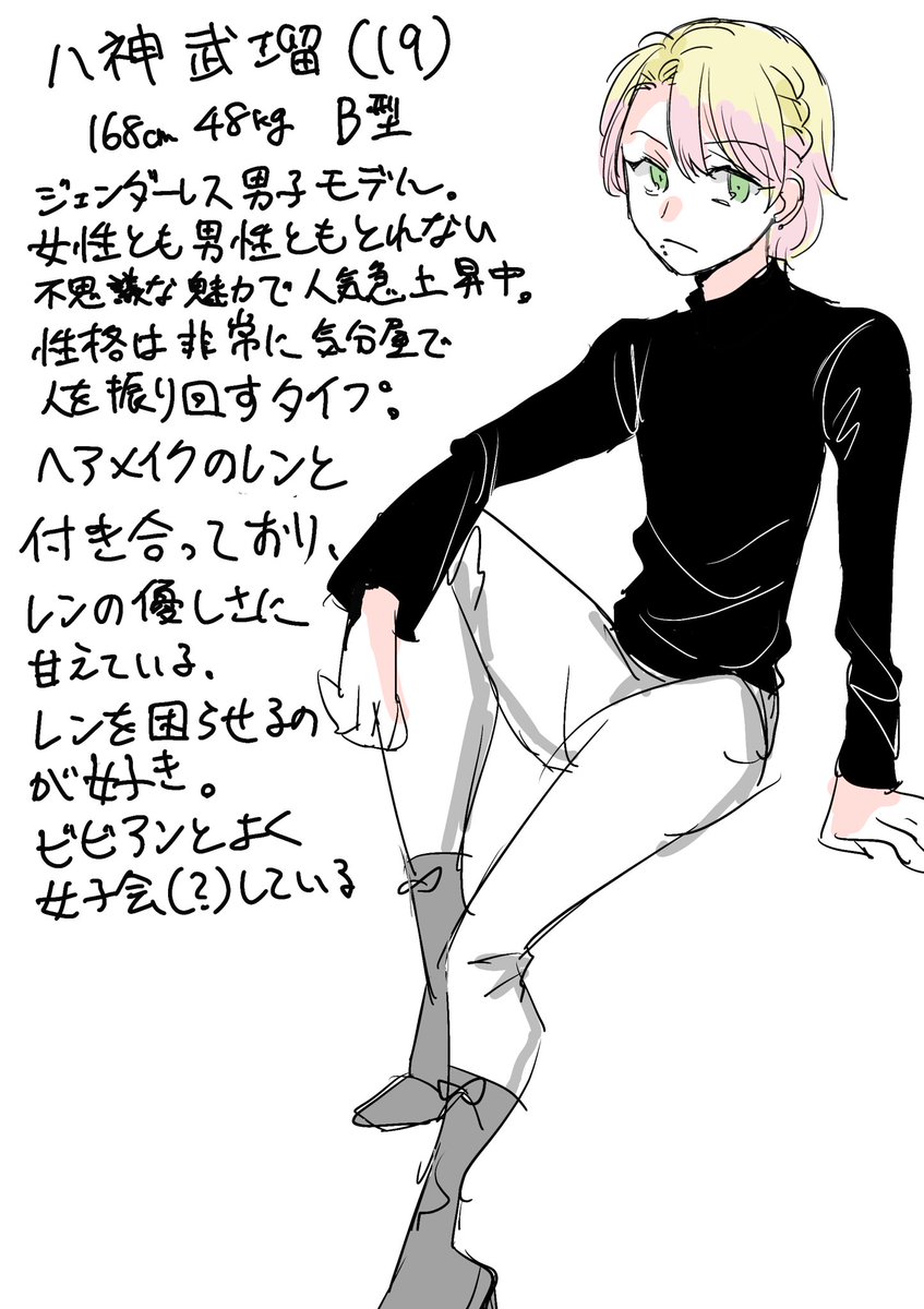 オリキャラ強化月間
カップルのレンとタケルです 