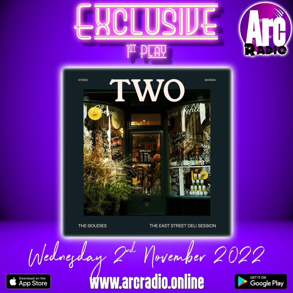 ⭐️ TOMORROW AT 8PM ⭐️ 

Tune in to Arc Radio tomorrow evening at 8pm to hear the WORLD EXCLUSIVE first play of ‘Two’ by <a href="/thegoudies/">The Goudies</a> 

We can’t wait for you to hear this stunning track! 

Tune in Online: arcradio.online

Download the app for iOS 

⭐️ 🌎 ⭐️

#newmusic