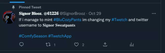 SenorBrooz's tweet photo. gm #bsv
forgot to set an alarm and slept all day now only left myself like an hour and a half before work…
but theres only 27 hours to go til @twetchapp #Comfys 🔥🔥
please twetch gods…just one of the blues or black…all i ask of you
𝐒𝐢𝐠𝐧𝐨𝐫 𝐁𝐥𝐨𝐨𝐳. https://t.co/sWVWNicia2