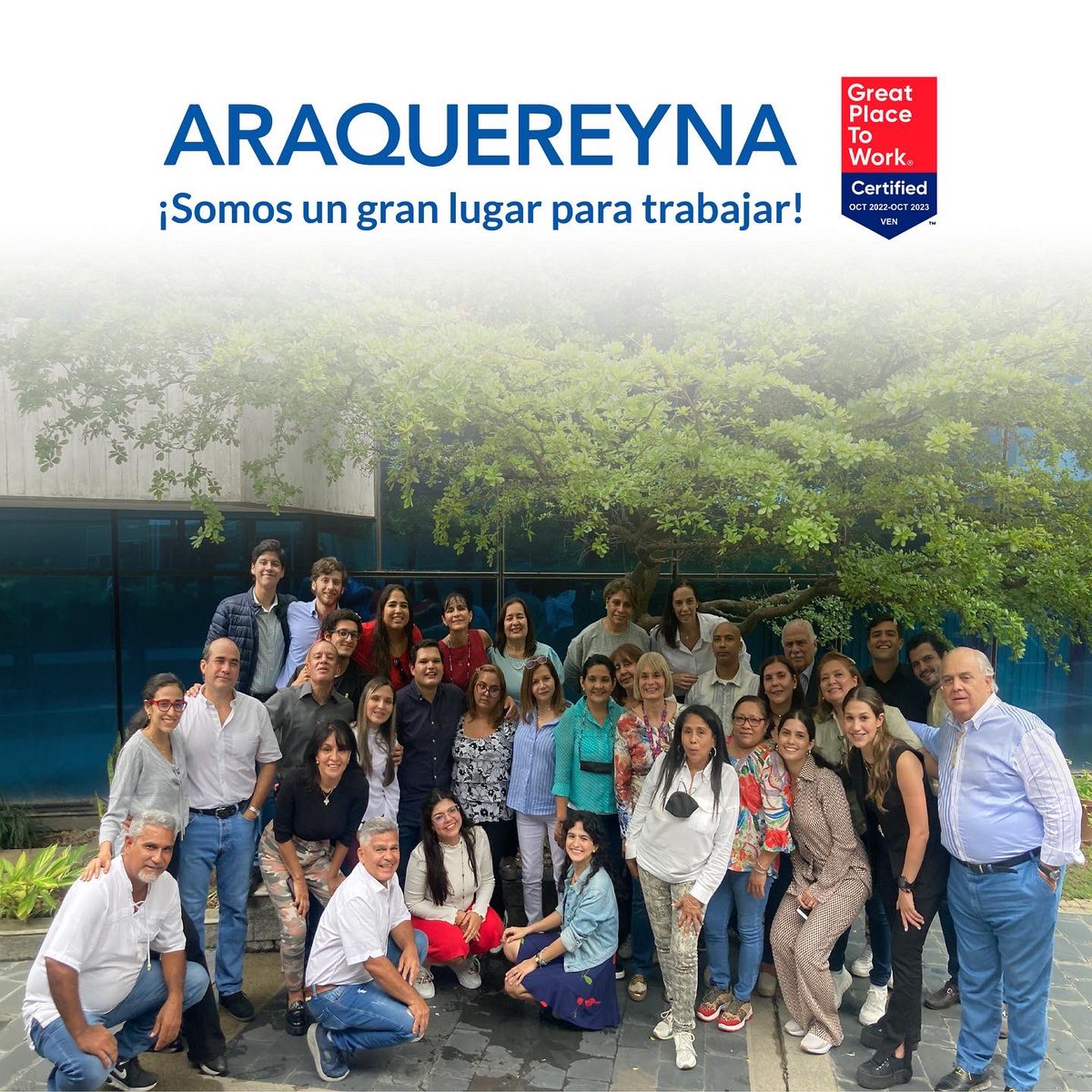 ¡Estamos orgullosos de anunciar que ARAQUEREYNA es la primera firma de abogados en Venezuela en recibir la certificación de Great Place To Work <a href="/GptwVe/">Great Place to Work®</a>!

#GreatPlaceToWork #ARAQUEREYNA #AmbienteLaboral #AbogadosEnVenezuela #GPTWcertified