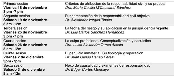 luiscarlos_san's tweet photo. Los invitamos a participar en el Curso de actualización en responsabilidad civil, ofrecido por el Departamento de Derecho Civil de @UExternado. Es un espacio para conocer y analizar las nuevas tendencias en esta importante materia. Inscripciones abiertas hasta el 16/11. 👇🏽 https://t.co/QvHPO7zXqI