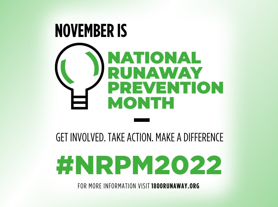 NSPNtweets's tweet image. November is National Runaway Prevention Month. Learn more about NSPN’s mission to support the 4.2 million young people who experience homeless nationally through @SafePlace and TXT 4 HELP. Visit nationalsafeplace.org for more information.