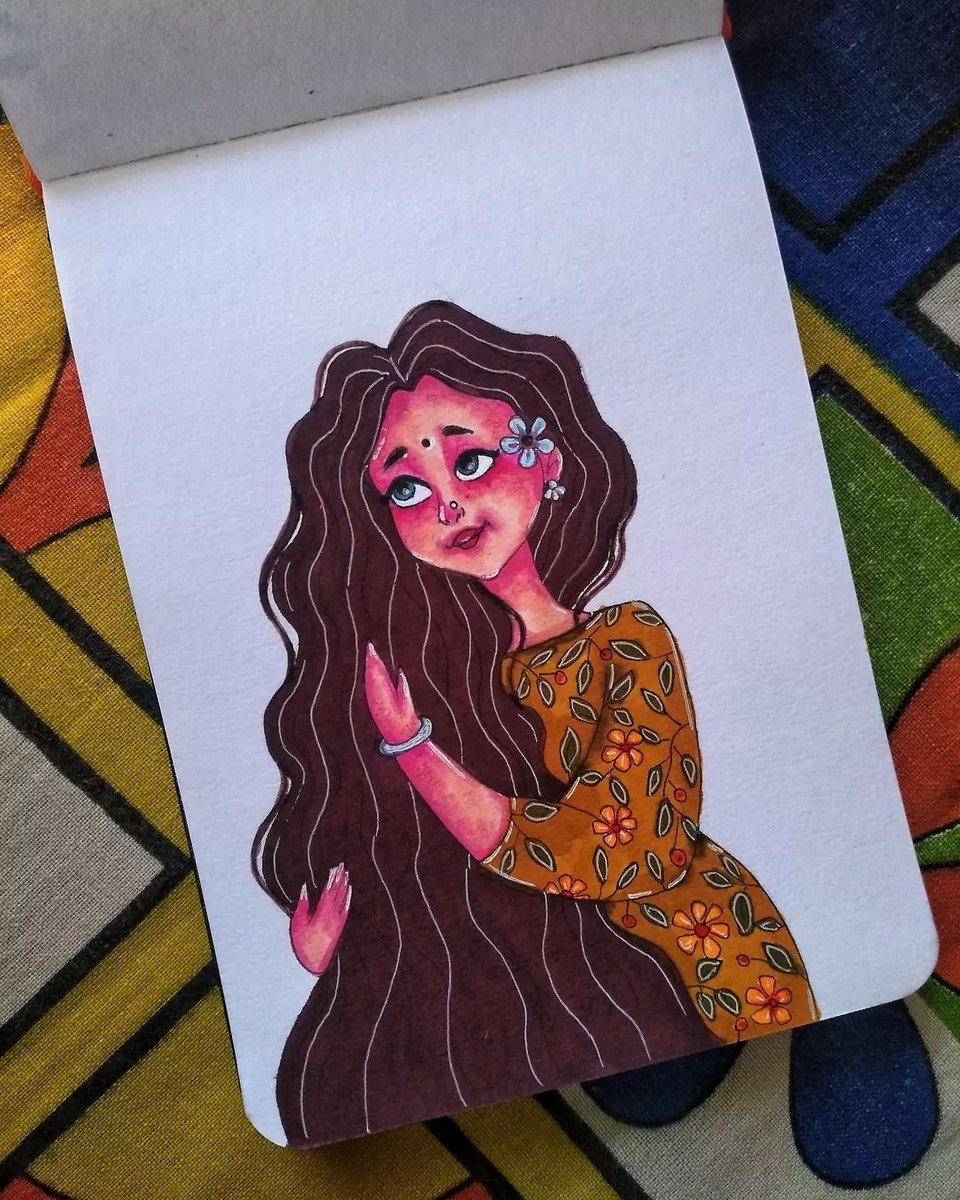 menorahcreatif's tweet photo. Done on @menorah_in 180GSM Mixed Media Sketchbook⁠
Done by @maliniz_art_space
.⁠
.⁠ ⁠
.⁠
#menorah #menorahstationery #sktechbook⁠
.⁠
.⁠
.⁠
#artgirl #hairlove #art #artist #artwork #girlwithlonghair #drawing #beautiful #girl #sketch #draw #fashionmodels #animeart https://t.co/qgBwtYw6rK