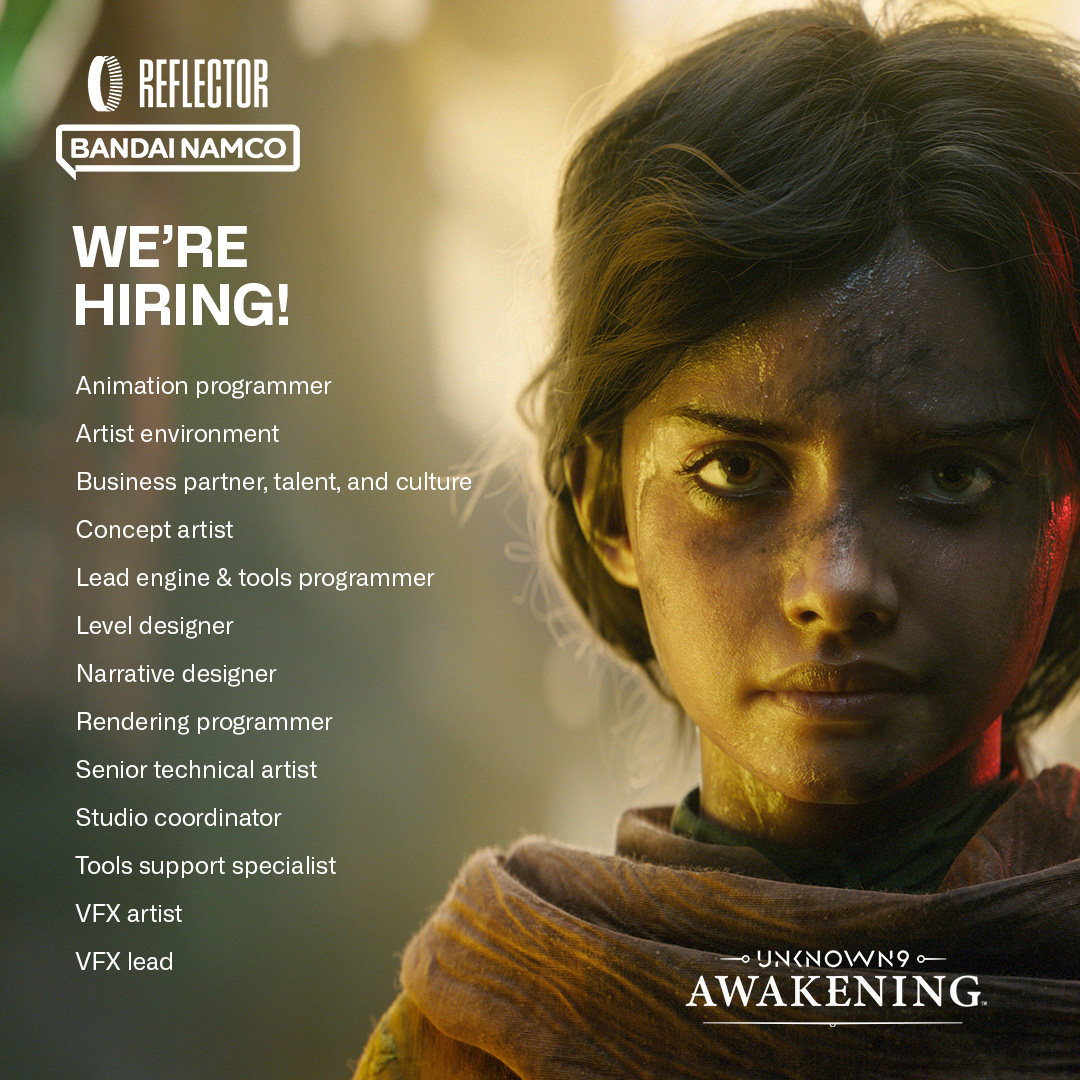 Reflector's tweet photo. 💼 We're hiring! Nearly 15 positions currently open: programming, art, VFX, human resources and way more, downtown Montreal or from home.

🖖 Join #Reflector x @BandaiNamcoeu 👉 https://t.co/JoLNqOxsTr https://t.co/H1ghW5w7R8
