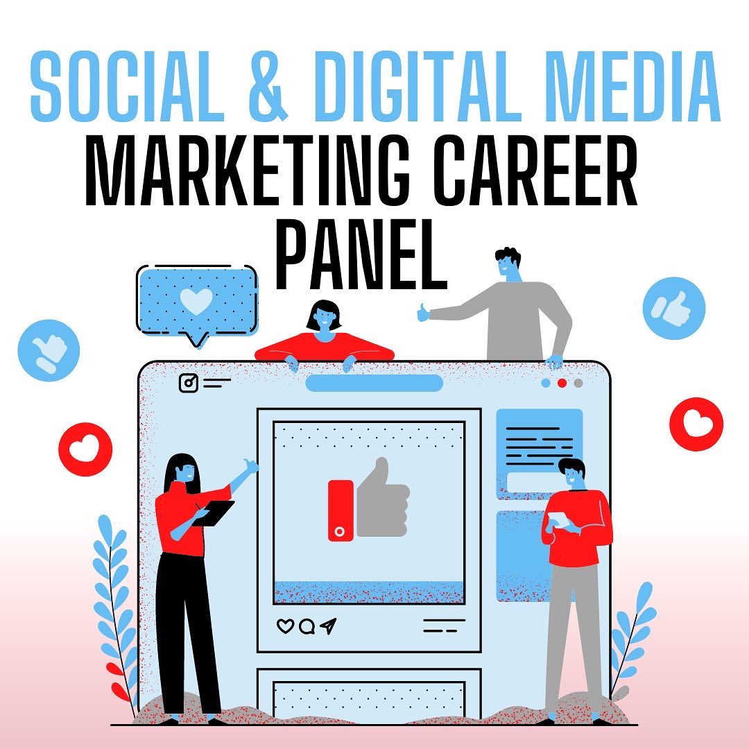 DiSC_RUC's tweet photo. Are you interested in a career in Social Media or Digital Media Marketing? Join us for TODAY’S career panel all about this exciting career path!

WHEN &amp; WHERE
🗓 TODAY
⏰ 12:45PM - 1:45PM EDT
📍 Campus Center, South A (Lower Level)

#ruc #rutgerscamden https://t.co/5kkqv6FFV5