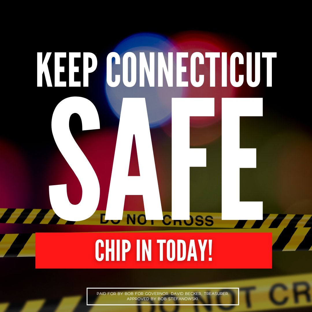 bobforgovernor's tweet photo. Crime is out of control in Connecticut, and Ned Lamont is making the problem worse. We must remove him from office. Please chip in immediately to restore public safety in our state! #BobforGovernor >> https://t.co/wRGfFuvBck https://t.co/buBuXSICde