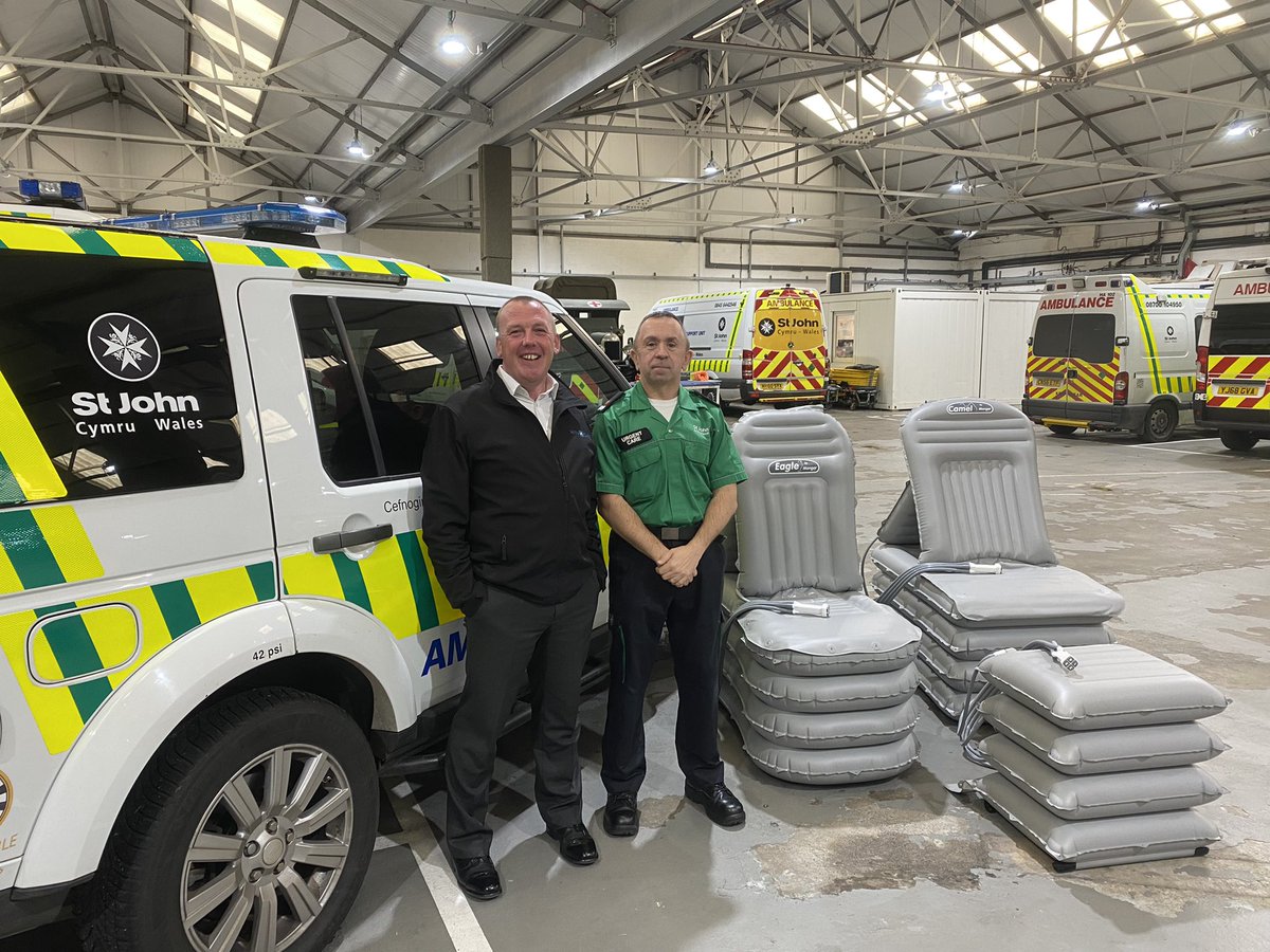 winncare_uk's tweet photo. Great morning filming with @SJACymru   and our family of emergency lifting cushions. #MangarELK #MangarEagle #MangarCamel @apaulwatts https://t.co/PlVGPDYyGh