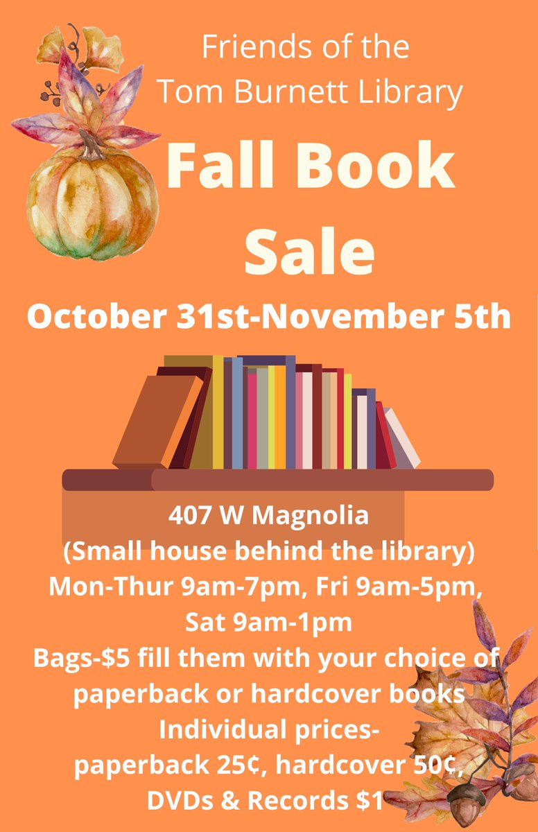 TBMLibrary's tweet photo. Come get your winter reads now! A $5  bag of books goes a long way! https://t.co/BY9EuJ9UFe