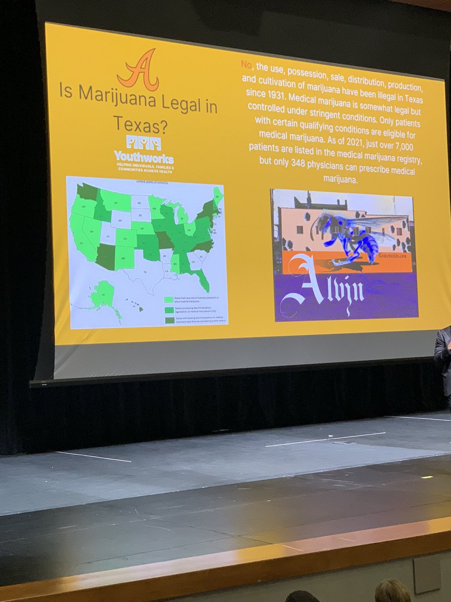 AlvinCounseling's tweet photo. Thank you Rome Nicasio for educating our students on the dangers of drugs and alcohol. 
@BACODA_Texas @romebuilds https://t.co/xRhQwJX09e