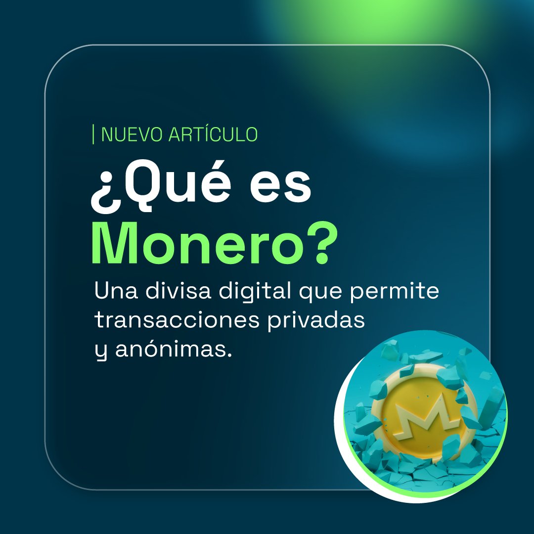 #Newsletter | Traemos novedades de la #Web3 para ti en este hilo 🧵: 📰 Realiza tus transacciones de forma anónima y privada con @monero, la #criptodivisa de código abierto que no puede ser rastreada. cryptoconexion.com/que-es-monero/