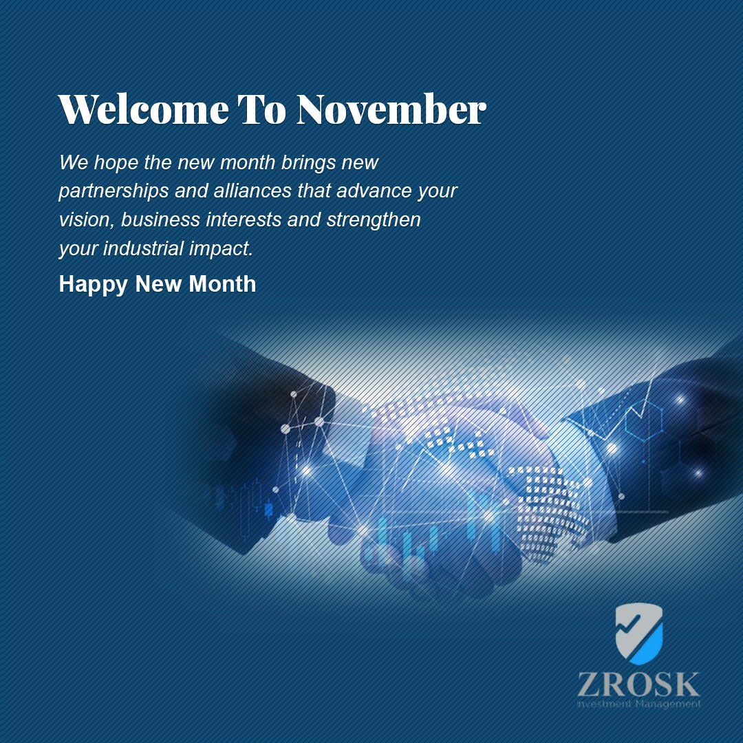 zrosk_im's tweet photo. Welcome to November!๐
We wish you an amazing month.
#Zrosk #ZroskInvestment #Investments #InvestmentCompany #InvestmentBrand #November2022 #NovemberIsHere #HappyNewMonth https://t.co/4woReUlC2W
