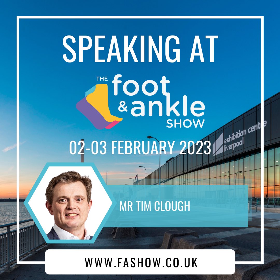 OrthT's tweet photo. OrthTeam’s Mr Tim Clough, is back sharing his leading expertise at the @FootAnkleShow in February.
Don’t miss your chance to 👀 him. Find out more about Tim ➡️ https://t.co/ZFHBeyuzaw
Secure your spot ➡️ https://t.co/6fWsXi65PS #footandankle #fashow #msk #sportsinjury #didsbury https://t.co/jH3H7Z86Z4